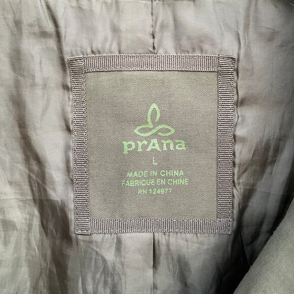 Prana Bomber Jacket Womens Full Zip Mock Neck Pockets Olive Green Size Large - Picture 8 of 9
